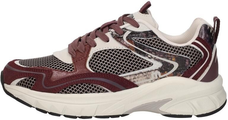 Maruti Novi Leather Bordo Dames sneaker met uitneembaar voetbed - Foto 3