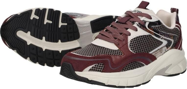 Maruti Novi Leather Bordo Dames sneaker met uitneembaar voetbed - Foto 7