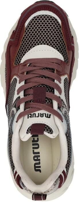 Maruti Novi Leather Bordo Dames sneaker met uitneembaar voetbed - Foto 8