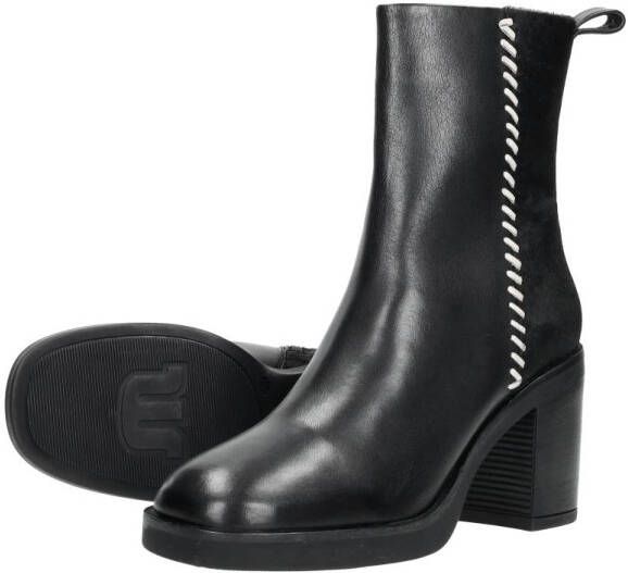 Maruti Steffi Enkellaarsjes op hak Zwart Black Pony Black Offwhite - Foto 4