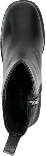 Maruti Steffi Enkellaarsjes op hak Zwart Black Pony Black Offwhite - Foto 7