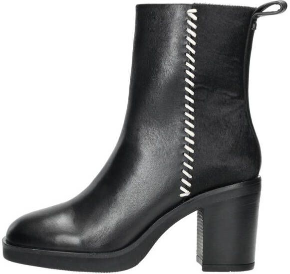 Maruti Steffi Enkellaarsjes op hak Zwart Black Pony Black Offwhite - Foto 8