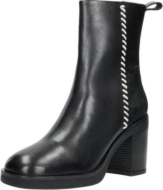 Maruti Steffi Enkellaarsjes op hak Zwart Black Pony Black Offwhite - Foto 3