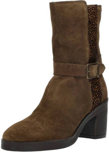 Maruti Veda Enkellaarsjes op hak Bruin Dark Brown Pixel Black - Foto 3