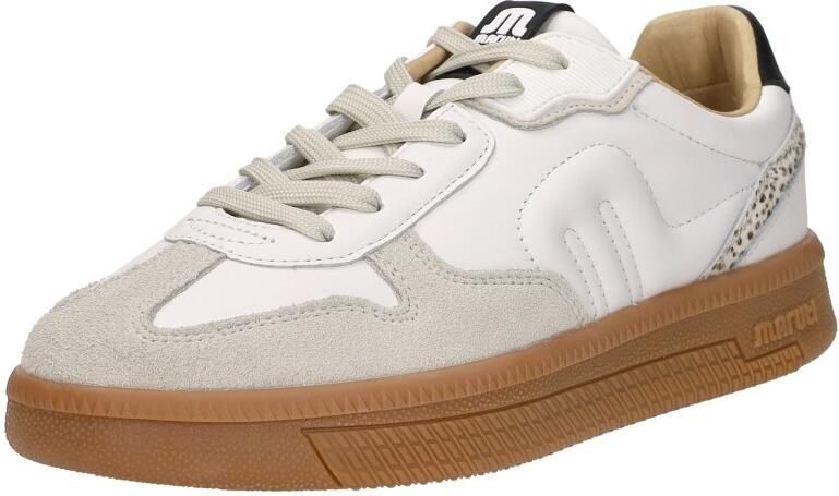 Maruti Yale Suede BSA White Beige Black Dames Sneakers Wit - Foto 6