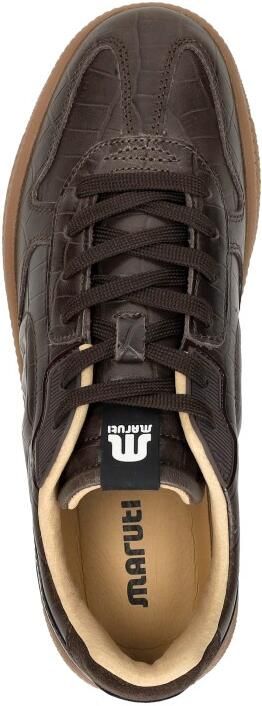 Maruti Yale Leather Croco Brown D66 Sneakesr Bruin Leer Crocoprint Dames Bruin - Foto 9