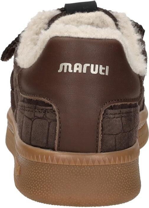 Maruti Yana Suede Brown D00 Sneakers Bruin Suede Dames Klittenbandsluiting Bruin - Foto 9