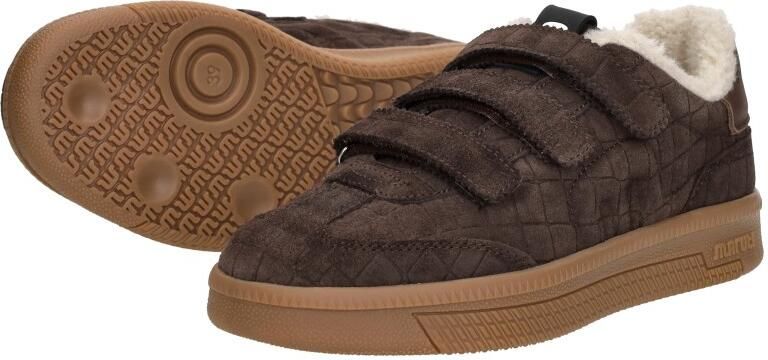 Maruti Yana Suede Brown D00 Sneakers Bruin Suede Dames Klittenbandsluiting Bruin - Foto 10
