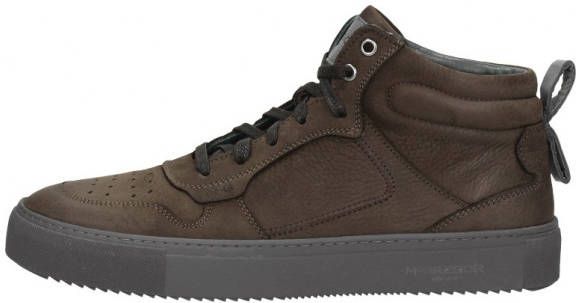McGregor Heren Sneakers Bruin Hoge Sneakers Leer Veters