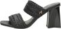 Mexx Zwarte Leren Muiltjes Lilah Black Dames - Thumbnail 4