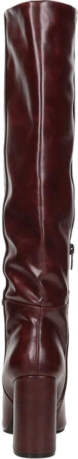 Mexx Krystal Indy imitatieleren laarzen met blokhak en dierenprint bordeaux - Foto 14
