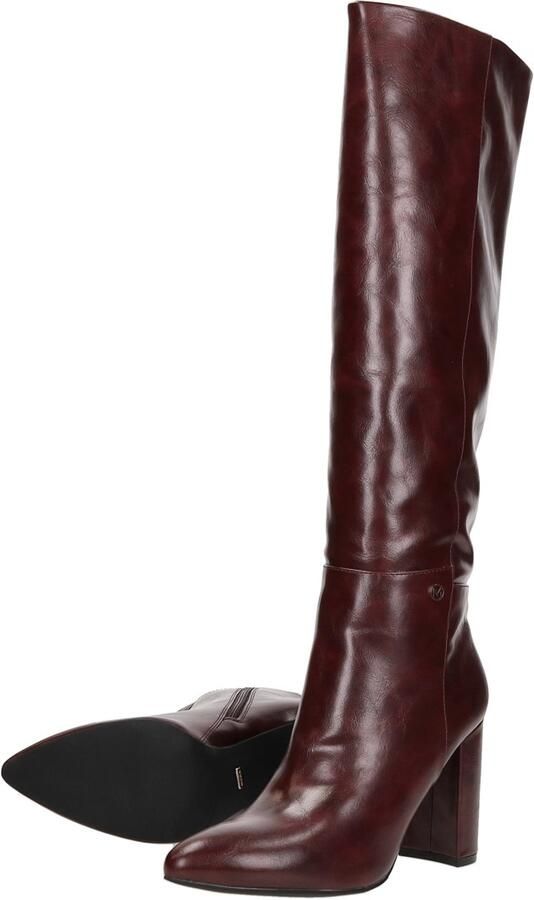 Mexx Krystal Indy imitatieleren laarzen met blokhak en dierenprint bordeaux - Foto 12
