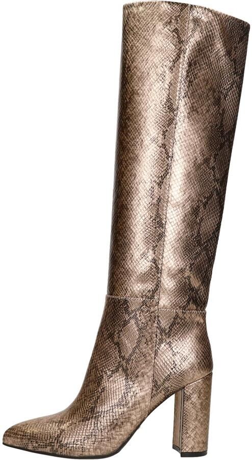 Mexx Krystal Indy imitatieleren laarzen met blokhak en dierenprint goud - Foto 14