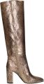 Mexx Krystal Indy imitatieleren laarzen met blokhak en dierenprint goud - Goud