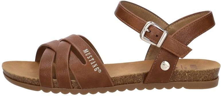 Mustang Sandalen Plat Sandalen Plat Cognac - Foto 4