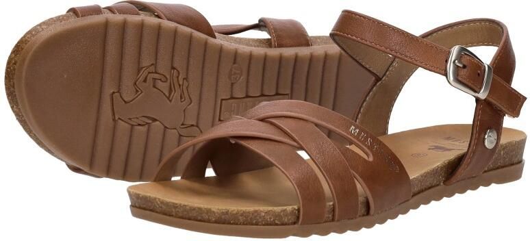 Mustang Sandalen Plat Sandalen Plat Cognac - Foto 8