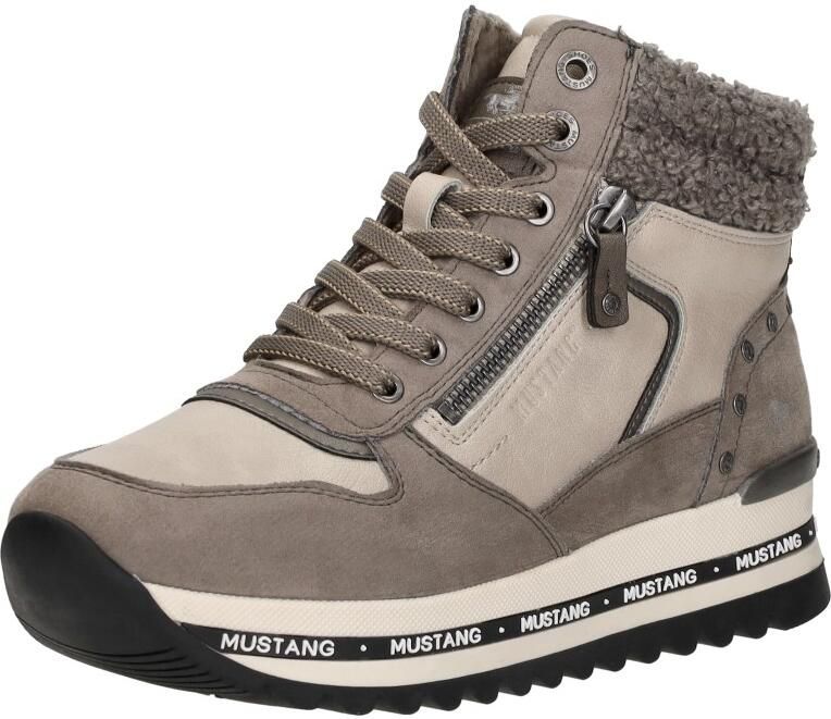 Mustang Sneakers Hoog Sneakers Hoog Taupe - Foto 3