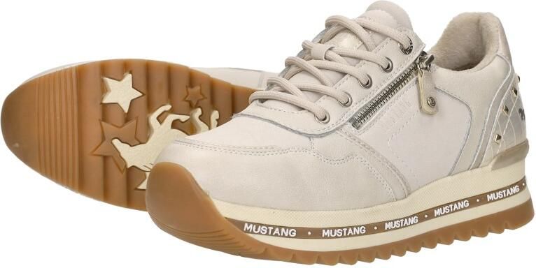 Mustang Sneakers Laag Sneakers Laag gebroken wit - Foto 4