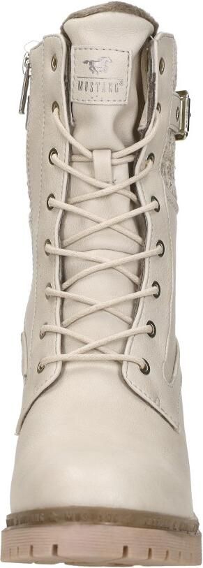 Mustang dames veterboot Off White - Foto 5