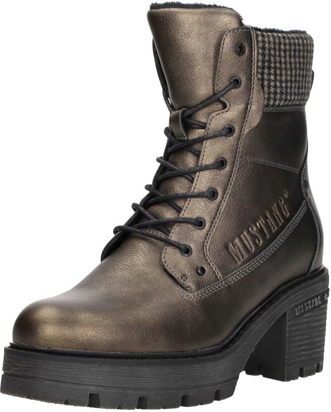 Mustang Veterschoenen Hak Veterschoenen Hak Goudkleur - Foto 4