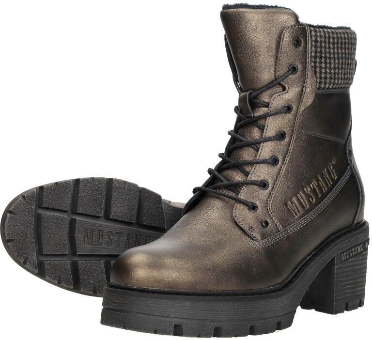 Mustang Veterschoenen Hak Veterschoenen Hak Goudkleur - Foto 3