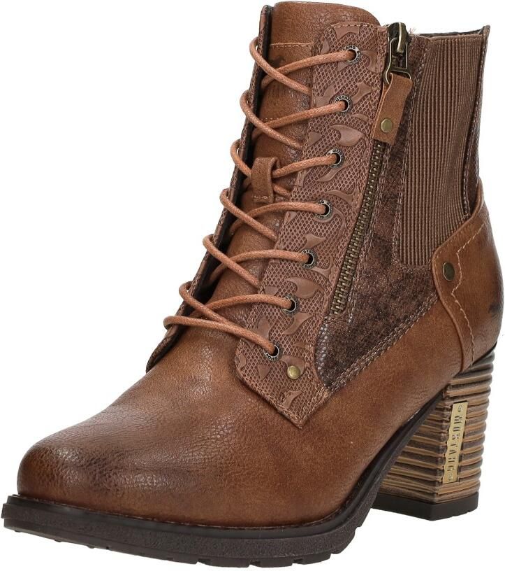 Mustang Veterschoenen Hak Veterschoenen Hak cognac