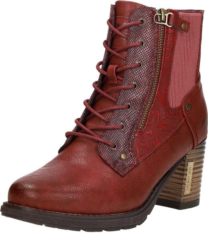 Mustang Veterschoenen Hak Veterschoenen Hak rood - Foto 2