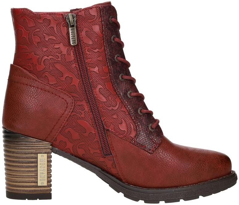 Mustang Veterschoenen Hak Veterschoenen Hak rood - Foto 3