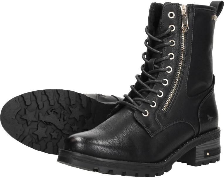 Mustang Veterboots Dames Zwart - Foto 4