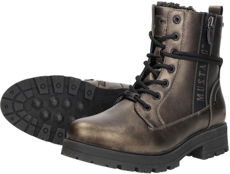 Mustang Veterschoenen Hoog Veterschoenen Hoog goudkleur - Foto 4