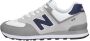 New Balance Logo Bimateriaal Sneakers Grijs Gray Heren - Thumbnail 2