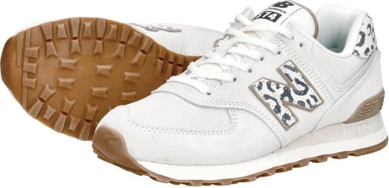 New Balance 574 sneakers dierenprint ecru blauw - Foto 5