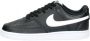 Nike Court Vision Low Sneakers Black White-Photon Dust - Thumbnail 4