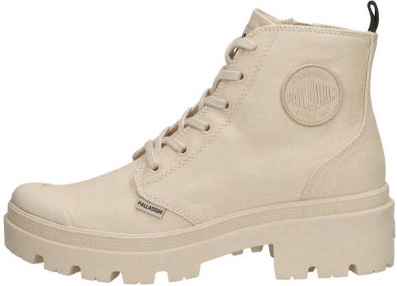 Palladium PALLABASE TWILL Volwassenen Half-hoge schoenen Wit beige - Foto 3