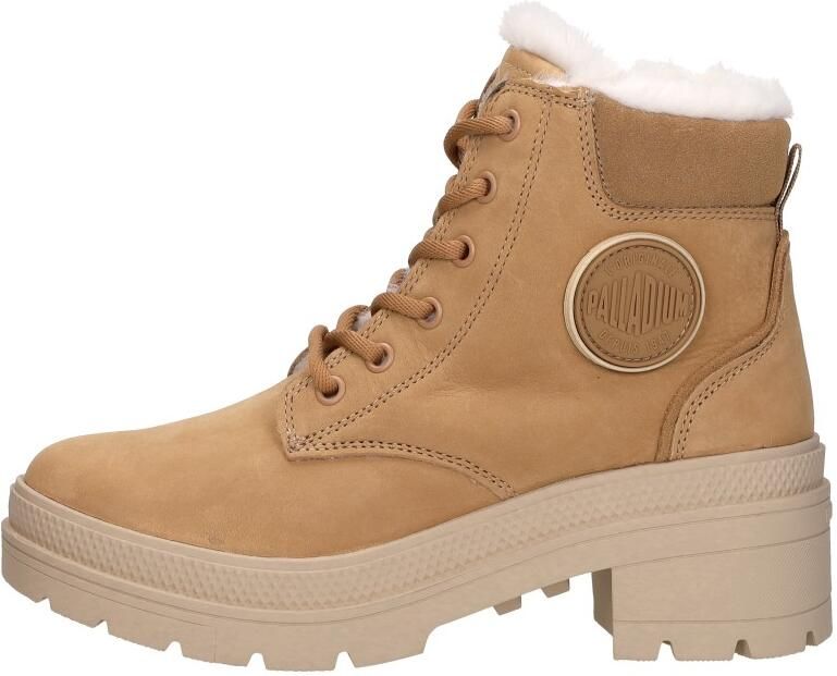 Palladium Pallarise NBK L Veterschoenen Hak cognac