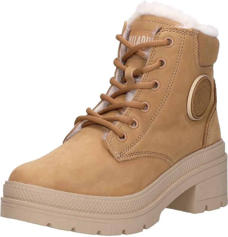 Palladium Pallarise NBK L Veterschoenen Hak Cognac