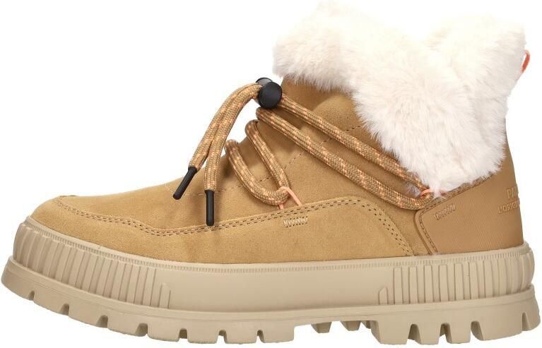 Palladium PALLASHOCK LO HIVER Hoge sneakersVeterbootsDames veterschoenenDames sneakersHalf-hoge schoenen Cognac - Foto 3