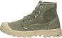 Palladium Canvas Hi-Top Sneakers Green Dames - Thumbnail 3