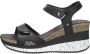 Panama Jack Nica Sport B1 sandalen met sleehak zwart - Thumbnail 4