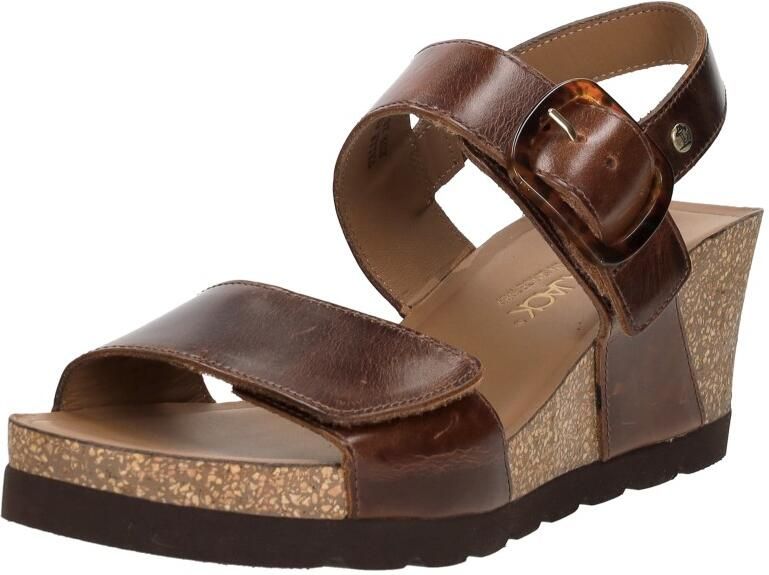 Panama Jack Valle Clay Sandalen Hak Donkerbruin - Foto 3