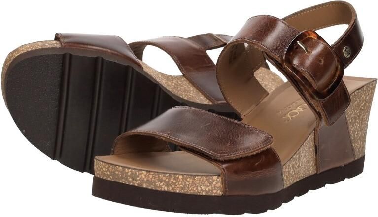 Panama Jack Valle Clay Sandalen Hak Donkerbruin - Foto 5