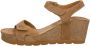 Panama Jack Platform Wedge Sandals Brown Dames - Thumbnail 2