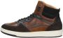 Pantofola d'Oro Baveno Uomo High leren sneakers cognac zwart - Thumbnail 3