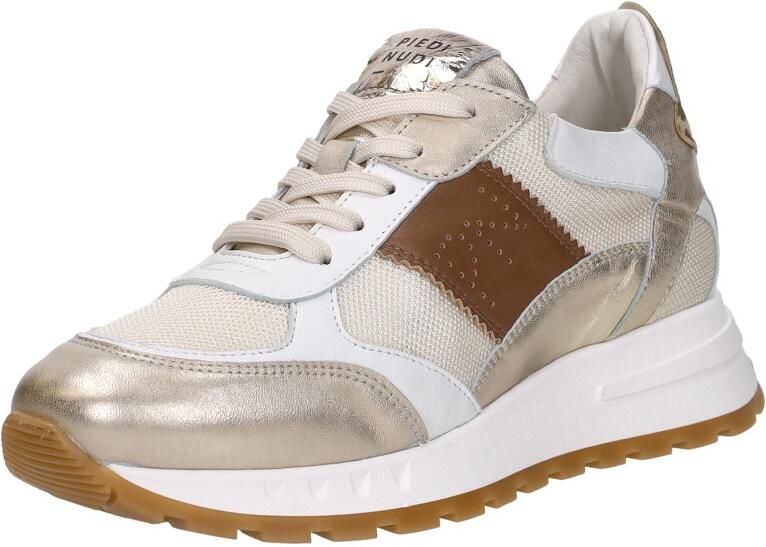 Piedi Nudi Helen 03.01 Gold Leopard Sneakers Wit Goud Leer Dames H Wit Goud - Foto 6