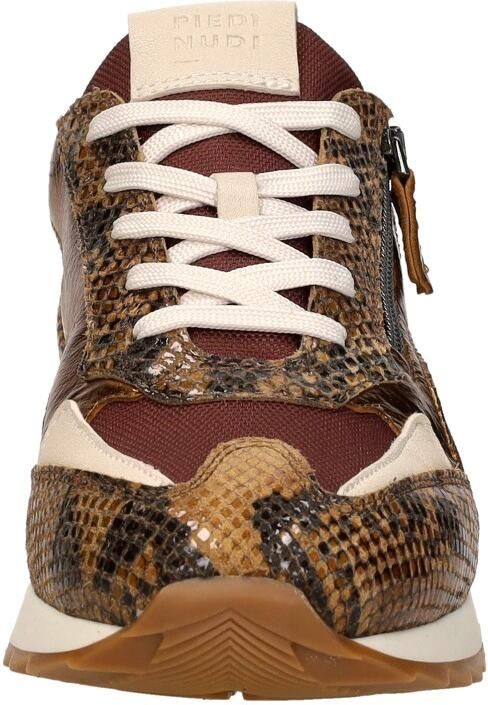 Piedi Nudi Hera leren sneakers met dierenprint bruin - Foto 6