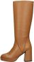 PS Poelman Laarzen Cognac Leer 208610 Dames Leer - Thumbnail 2