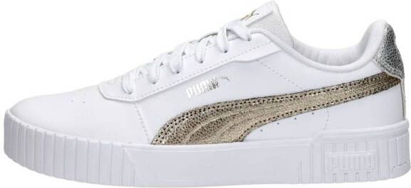 PUMA Carina 2.0 Metallic Shine Dames Sneakers White- Gold- Silver - Foto 5