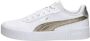 PUMA Carina 2.0 Metallic Shine Dames Sneakers White- Gold- Silver - Thumbnail 4