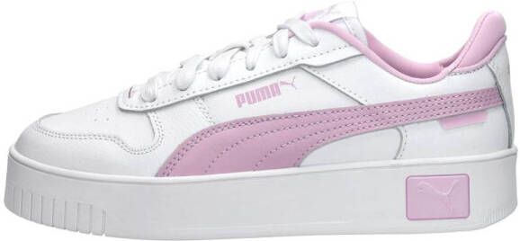 Puma Carina Street leren sneakers wit lila Meisjes Leer Meerkleurig 35.5 - Foto 4