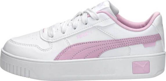 Puma Carina Street leren sneakers wit lila Meisjes Leer Meerkleurig 33 - Foto 6